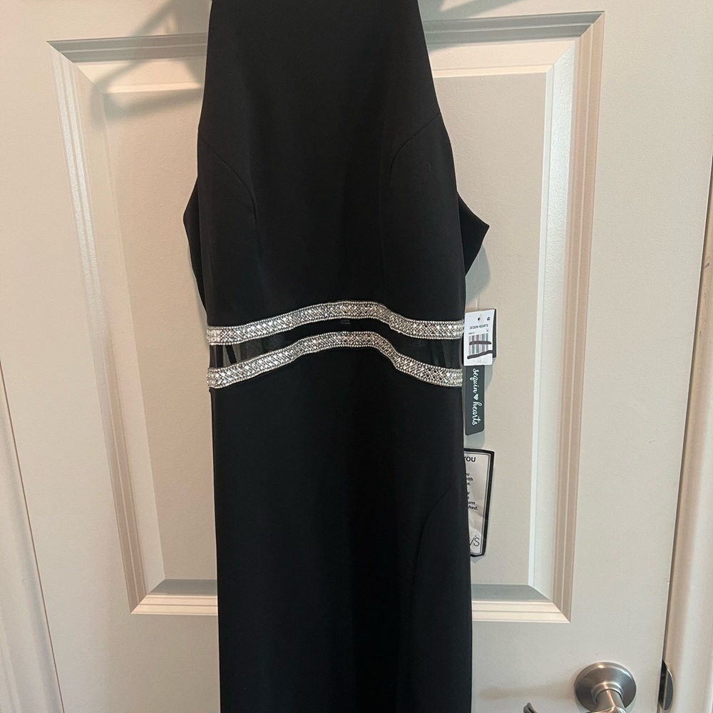 Black rhinestone formal dress